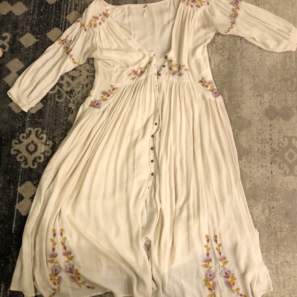 White flowy dress by free people